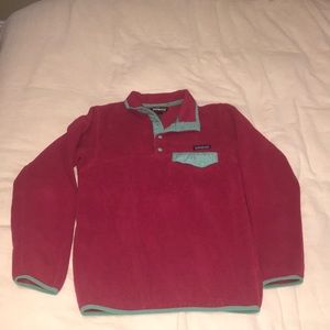 Patagonia PINK & turquoise Synchilla Snap-T